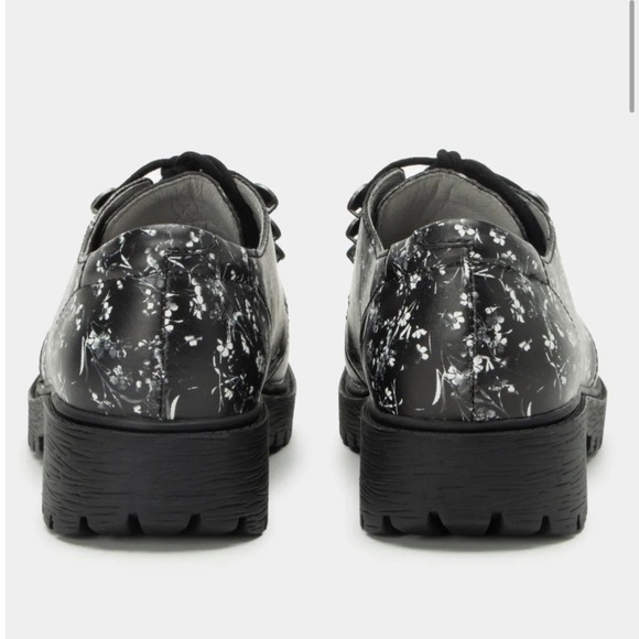 Alegria Resa Grey Gradens Shoe Leather Oxford Shoes Lug Sole  Womens 41 10.5-11 - Picture 4 of 9